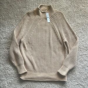 J crew NWT Beige Knit Turtleneck Sweater medium